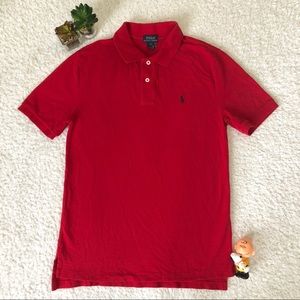 Ralph Lauren Red Polo Golf Shirt Boys Large 14-16